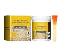 Peinture de bricolage dorée - Revêtement brillant multi-surfaces, formule à séchage rapide à base d'eau, finition décorative | Peinture d'accentuation métallique pour exposition de jardin en