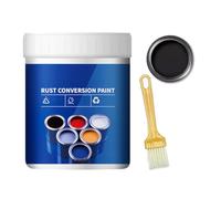 Peinture De Conversion De La Rouille, Dérouilleur De Métal Multifonctionnel à Base d'eau avec Brosse, Rénovation De Tuiles en Acier Coloré, pour Le Métal, Les Clôtures (Black,300G)
