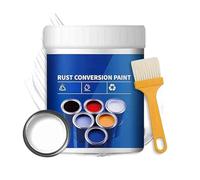 Peinture De Conversion De La Rouille, Dérouilleur De Métal Multifonctionnel à Base d'eau avec Brosse, Rénovation De Tuiles en Acier Coloré, pour Le Métal, Les Clôtures (White,1KG)