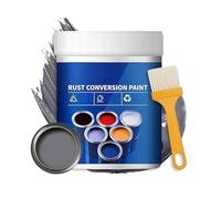 Peinture De Conversion De La Rouille, Dérouilleur De Métal Multifonctionnel à Base d'eau avec Brosse, Rénovation De Tuiles en Acier Coloré, pour Le Métal, Les Clôtures (Grey,500G)