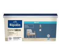 Peinture de couleur murale intérieur mat bleu séram 2.5L Ripolin