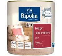 Peinture de couleur murale intérieur mat rouge profond 0.5L Ripolin