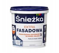 Peinture de façade Śnieżka Extra pour façades et intérieurs, blanc mat 1L