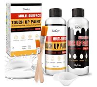 Peinture de Retouche Blanche 200 ml - Peinture Baignoire Multi-Surfaces Mate & Brillante, Réparation des Rayures et Taches sur Porcelaine, Meubles, Bois, Carreaux, Baignoires, Placards, Portes, Murs