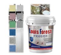 Peinture de sol en sable coloré époxy, revêtement de sol époxy, peinture de sol auto-nivelante, antidérapante, séchage rapide, imperméable pour garage et sous-sol, béton extérieur