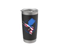 Peinture de voiture patriotique - Pulvérisateur de peinture pour voiture drapeau USA Gobelet isotherme en acier inoxydable double paroi