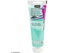 Pébéo Peinture acrylique Décocrème Texture crème, finition nacrée 120 ml Nacre Émeraude