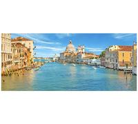 Peinture diamant, format XXL 110 x 50 cm, motif : paysage de Venise, forme ronde