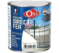 Peinture direct sur fer - OXI - 0.5 L - Blanc - Brillant - Antirouille