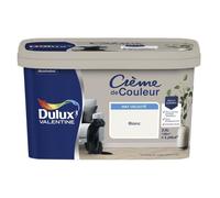 Peinture - DULUX VALENTINE - Crème de Couleur - Blanc Mat - 2,5L - Acrylique - Monocouche
