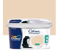 Dulux Valentine Crème de Couleur - Peinture multi-supports intérieure - Satin Coquille d'Œuf 2,5 L
