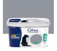 Dulux Valentine Crème de Couleur - Peinture multi-supports intérieure - Satin Gris Building 2,5 L
