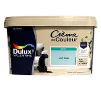 Peinture multi-supports Dulux Valentine Crème de Couleur Satin Vert jade 2,5 L