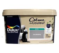 Dulux Valentine - Peinture intérieure - Crème de Couleur - Satiné monocouche - Gris Building 2,5 L