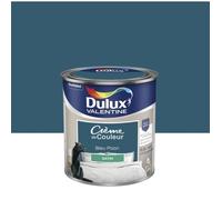 Peinture - DULUX VALENTINE - Crème de Couleur - Satin - Bleu paon - 0.5L
