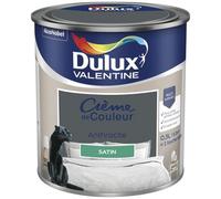 Peinture - DULUX VALENTINE - Crème de Couleur - Satiné - Gris anthracite - 0.5L