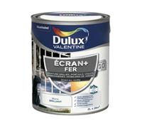 Dulux Valentine Peinture Ecran+ Fer Intérieur/Extérieur - Haute résistance aux intempéries, aux UV, chocs et rayures - Blanc 2 L