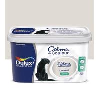 Dulux Valentine Peinture multi-supports Crème de Couleur Satiné Lin Brut 2,5 L