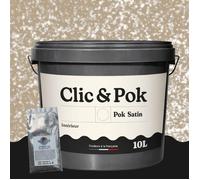 Peinture Effet Pailleté pour Murs & Plafonds - POK PAILLETTE - 10L - Noisette