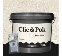 Peinture Effet Pailleté pour Murs & Plafonds - POK PAILLETTE - 10L - Vanille