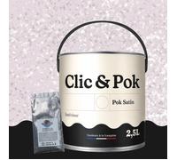 Peinture Effet Pailleté pour Murs & Plafonds - POK PAILLETTE - 2,5L - Baby Rose