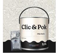 Peinture Effet Pailleté pour Murs & Plafonds - POK PAILLETTE - 2,5L - Lin Clair