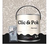 Peinture Effet Pailleté pour Murs & Plafonds - POK PAILLETTE - 2,5L - Lin Médium