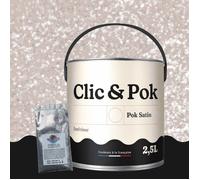 Peinture Effet Pailleté pour Murs & Plafonds - POK PAILLETTE - 2,5L - Rose Poudré