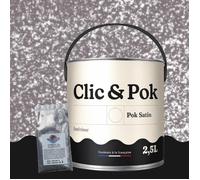 Peinture Effet Pailleté pour Murs & Plafonds - POK PAILLETTE - 2,5L - Violet Maronné