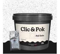 Peinture Effet Pailleté pour Murs & Plafonds - POK PAILLETTE - 5L - Blanc