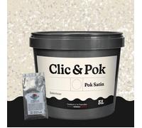 Peinture Effet Pailleté pour Murs & Plafonds - POK PAILLETTE - 5L - Vanille