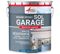 Peinture epoxy garage sol atelier local commercial magasin REVEPOXY GARAGE Bleu signalisation - RAL 5017 5 kg (jusqu'à 16 m² en 2 couches)