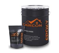 Peinture époxy piscine et bassin pour béton, ciment et carrelage - Noir 5Kg