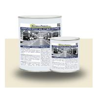 Peinture époxy sol et mur satinée Kit de 1 Kg Crème RAL 1013