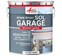 PEINTURE EPOXY SOL GARAGE - REVEPOXY GARAGE - 25 kg (jusqu'à 80 m² en 2 couches) Blanc