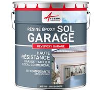 PEINTURE EPOXY SOL GARAGE - REVEPOXY GARAGE - 5 kg (jusqu'à 16 m² en 2 couches) Gris Basalte - RAL 7012