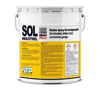Peinture époxy sol industriel et garage, trafic intensif - Résine Époxy Sol PROCOM Kit 20 Kg Gris clair (RAL 7047)