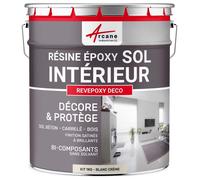 PEINTURE EPOXY SOL - REVEPOXY DECO - 1 kg (jusqu'à 5 m² en 2 couches) Blanc Crème - RAL 9001