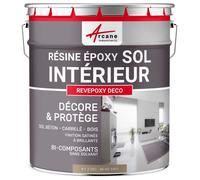 PEINTURE EPOXY SOL - REVEPOXY DECO - 2.5 kg (jusqu'à 12.5 m² en 2 couches) Beige Gris - RAL 1019