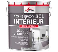PEINTURE EPOXY SOL - REVEPOXY DECO - 2.5 kg (jusqu'à 12.5 m² en 2 couches) Telegris 4 - RAL 7047