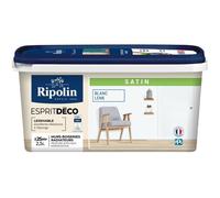Peinture esprit deco multi-supports - RIPOLIN - 446523 - Blanc lenk - Satin - 2,5 L