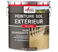 Peinture Extérieur pour Sol Béton - Résistance UV - SOLTHANE - 5 kg Brun Pâle - RAL 8025