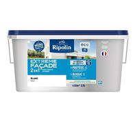 Peinture extrême façade 2 en 1 - Blanc - Mat - Ripolin - 2,5L