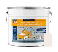 PRO COM Peinture façade crépi, façade à relief, imperméabilisation et protection des façades - Durable jusqu'à 10 ans 10 litres