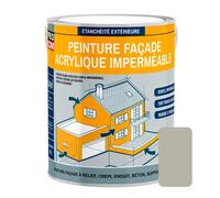 Peinture façade PROCOM crépi, façade à relief, imperméabilisation et protection des façades - Durable jusqu'à 10 ans 2.5 litres Gris béton (RAL 7044)