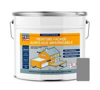 Peinture façade PROCOM crépi, façade à relief 10 litres Gris (RAL 7001)