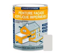 Peinture façade PROCOM crépi, façade à relief, imperméabilisation et protection des façades - Durable jusqu'à 10 ans 2.5 litres Gris Granit ( RAL 7035)