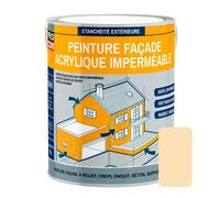 Peinture façade PROCOM crépi, façade à relief, imperméabilisation et protection des façades - Durable jusqu'à 10 ans 2.5 litres Pierre (RAL 085 90 20)