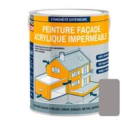 Peinture façade PROCOM crépi, façade à relief, imperméabilisation et protection des façades - Durable jusqu'à 10 ans 2.5 litres Gris taupe (RAL 7036)