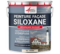 Peinture Façade Siloxane - Arcafaçade Siloxane - 10 L (+ ou - 60 m² en 1 couche) Pierre - RAL 090 90 10
